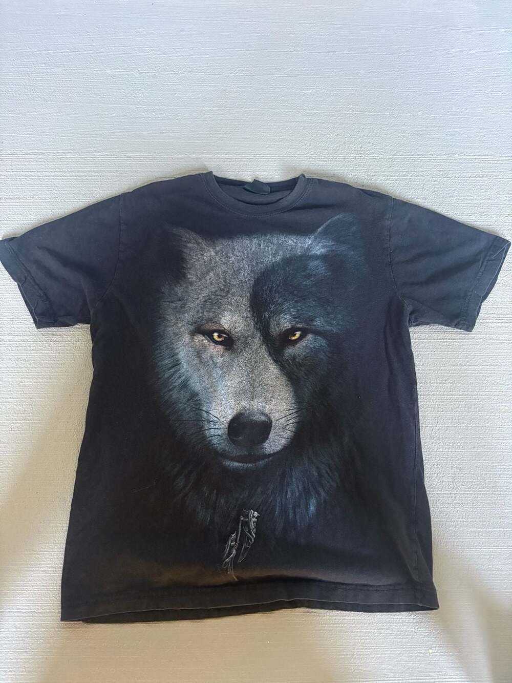 Spiral Wolf Chi Hombre Camiseta Negro 100% algodón Regular : : Moda,